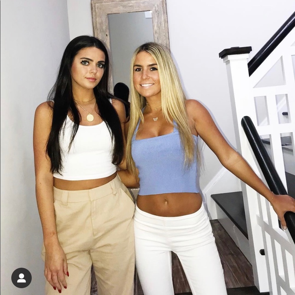 Blue crop top